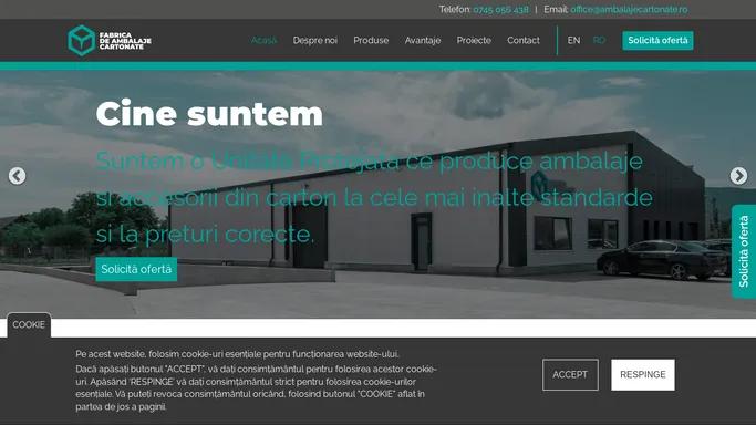 Fabrica de Ambalaje Cartonate |
