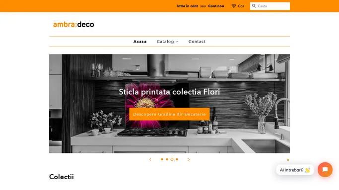 Ambra Deco - sticla securizata imprimata pentru bucatarie