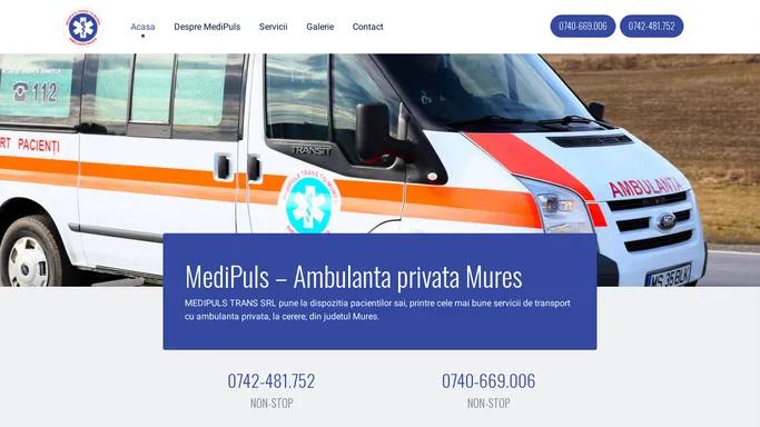 Ambulanta MediPuls Targu Mures. Ambulanta privata Mures.