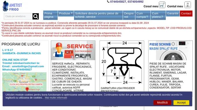 ametist ,piese de schimb electrocasnice,echipamente frigorifice,aer