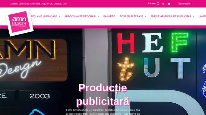 Productie publicitara - firme luminoase Craiova - AMN Design