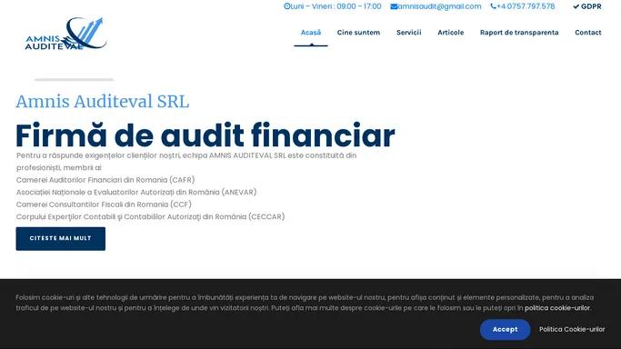 Firma de Audit Financiar - Amnis Auditeval