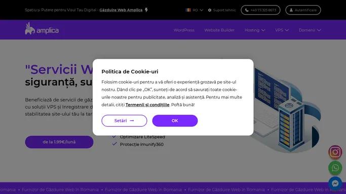 Amplica - Inregistreaza domenii si servicii Gazduire Web Romania