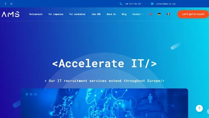 IT Recruitment services in Romania – AMS Accelerate IT