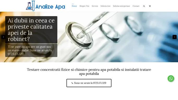 Analize apa - Servicii de analize a apei potabile