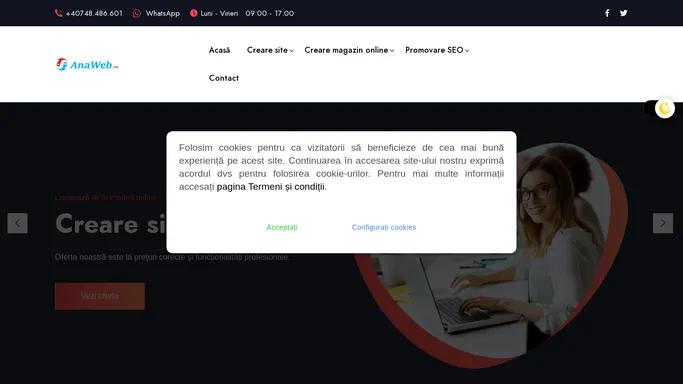 Creare site prezentare la cele mai bune preturi - AnaWeb.ro