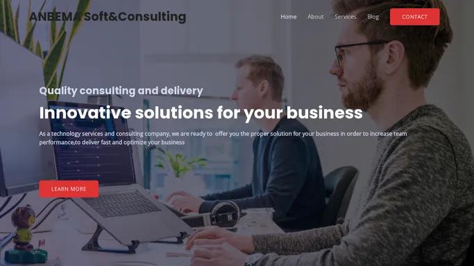 ANBEMA Soft&Consulting – Get an innovative solution for your business