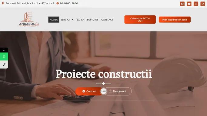 Proiecte constructii - servicii de inginerie Andaros Imob