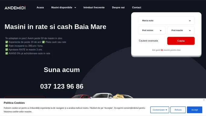 Andemidi – Masini in rate Baia Mare