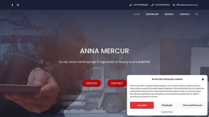 Anna Mercur – Servicii de transport