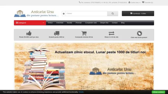 Anticariat Online - Carti Ieftine - Anticariat-Ursu.ro