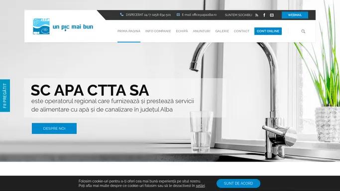 Apa CTTA Alba – Furnizor de servicii apa si canal in judetul Alba