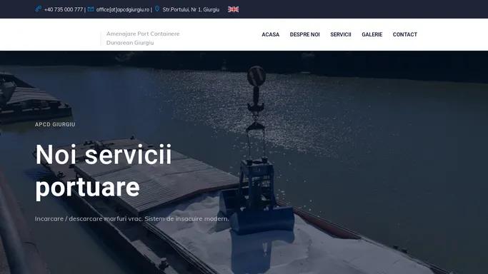 APCD - Amenajare Port Containere Dunarean Giurgiu