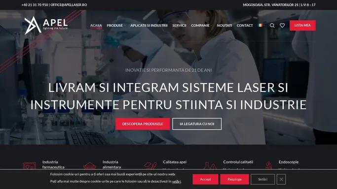 Apel Laser - Livram si integram lasere si echipamente stiintifice