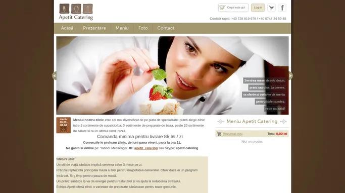 Catering Cluj-Napoca Apetit | Meniuri de pranz si evenimente