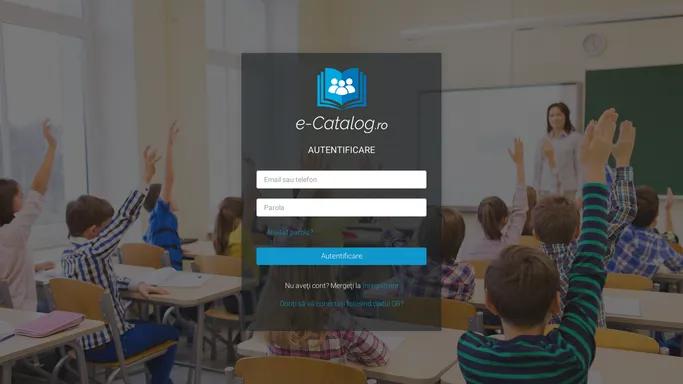 e-Catalog | Catalogul tau scolar