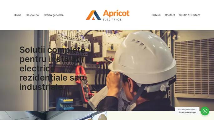 Apricot - Materiale pentru instalatii electrice rezidentiale si industriale .