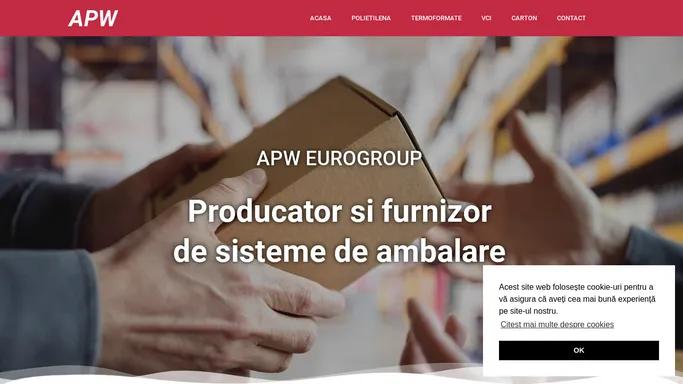 Acasa - APW Eurogroup - Producator si furnizor de sisteme de ambalare