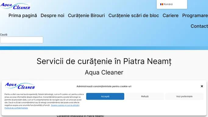 Servicii de curatenie in Piatra Neamt - Firma Aqua Cleaner