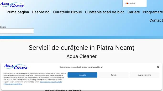 Servicii de curatenie in Piatra Neamt - Firma Aqua Cleaner