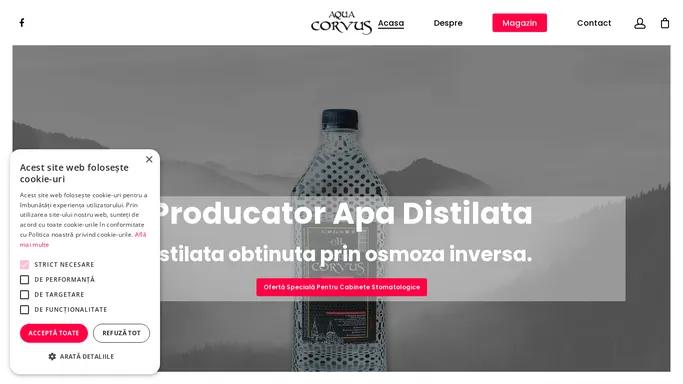 Producator apa distilata - Aqua Corvus