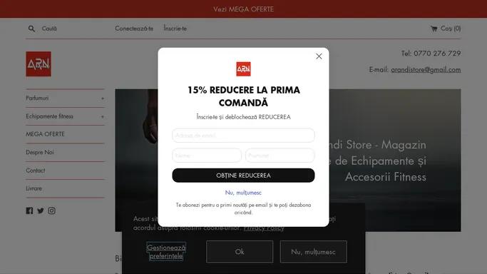 Arandi Store magazin online de echipamente si accesorii fitness
