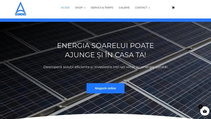 Sisteme Fotovoltaice complete pentru energie verde - ArcadaBlue