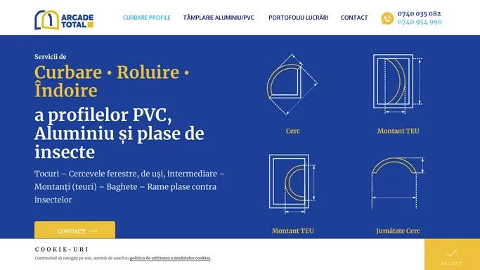 Curbare profile PVC si Aluminiu Iasi dupa sablon- Arkade Total