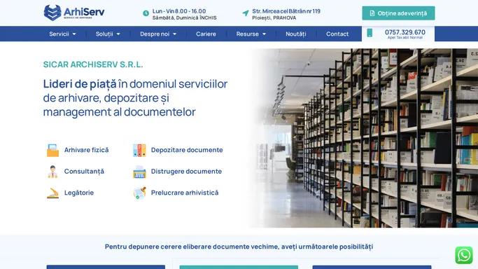 Arhiserv – Servicii de arhivare