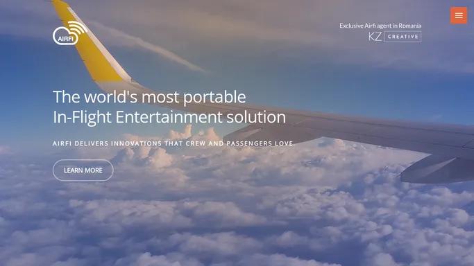 Airfi | The world's most portable In-Flight Entertainment solution