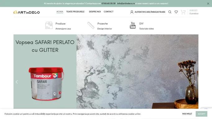 artindeco.ro- Produse amenajare case, vopsea cu efect decorativ