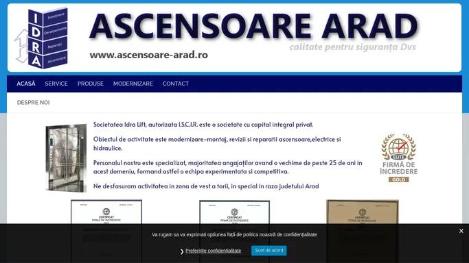 ASCENSOARE ARAD – Idra Lift srl Arad – calitate pentru siguranta Dvs.!