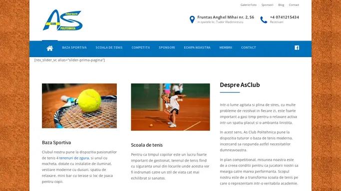 Teren Tenis Bucuresti - Baza Sportiva Tenis Asclub Politehnica - Regie