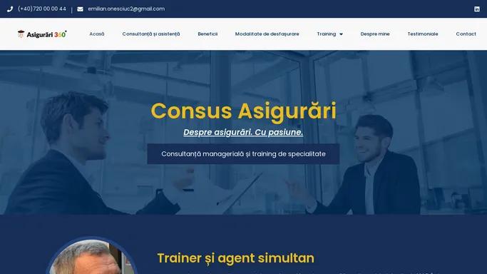 Consus Asigurari – Despre asigurari. Cu pasiune.