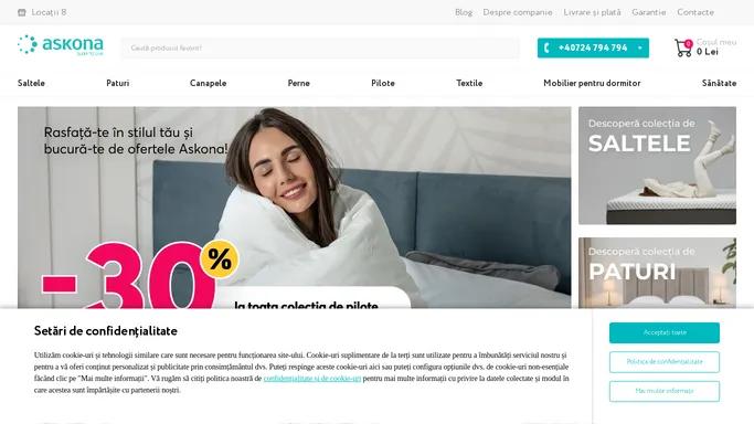 Saltele, paturi, canapele, perne si calitative- Askona.ro
