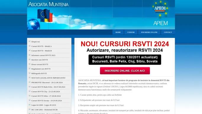 Cursuri RSVTI. Operator RSVTI. - ASOCIATIA MUNTENIA - Responsabil RSVTI. Pregatire profesionala