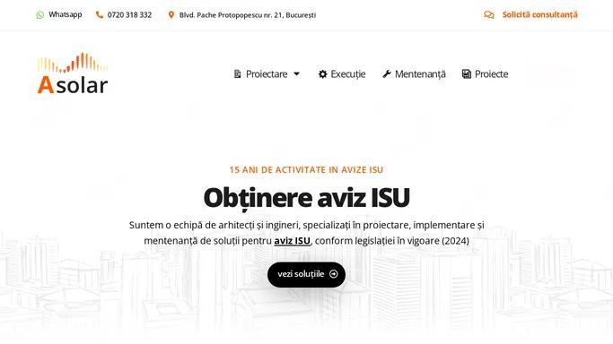 Obtinere Aviz ISU Bucuresti, servicii autorizatie ISU, documentatie