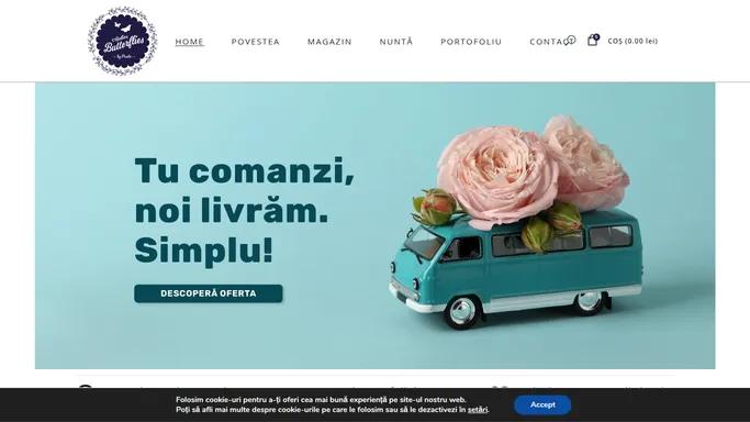 Atelier Butterflies - Livrare oriunde in Bucuresti in 2H - Bucurie intr-un buchet!