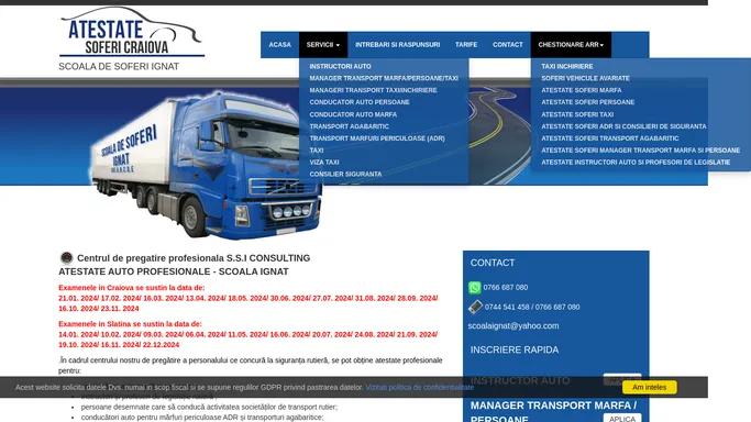 Atestate Soferi Craiova