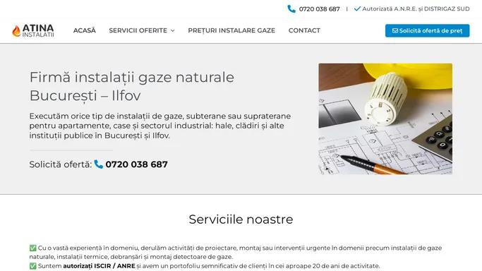 Firma instalatii gaze Bucuresti - Ilfov