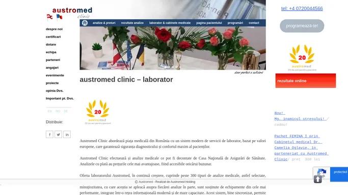 austromed clinic – laborator analize medicale