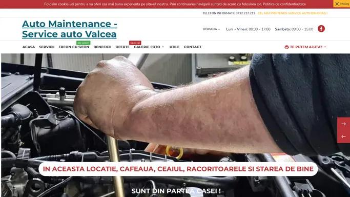 Auto Maintenance:: Service Auto Valcea :: Transparenta, Rapiditate, Eficienta maxima - Service auto rapid, Freon cu sifon