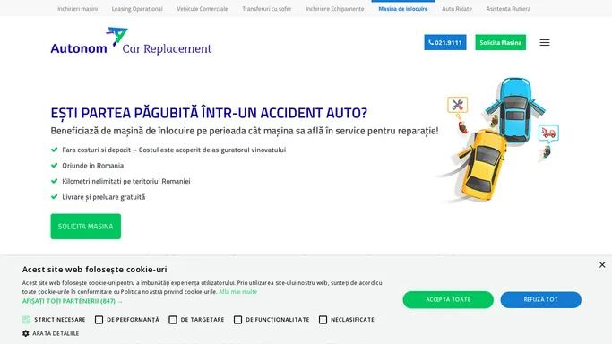 Aplica rapid pentru o Masina de Inlocuire in caz de accident!