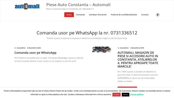 Piese Auto Constanta – Automali – Piese si Accesorii Auto in Constanta, Str. Atelierelor 4