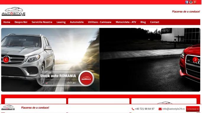 Vanzari automobile AutoStyle24 - Placerea de a conduce