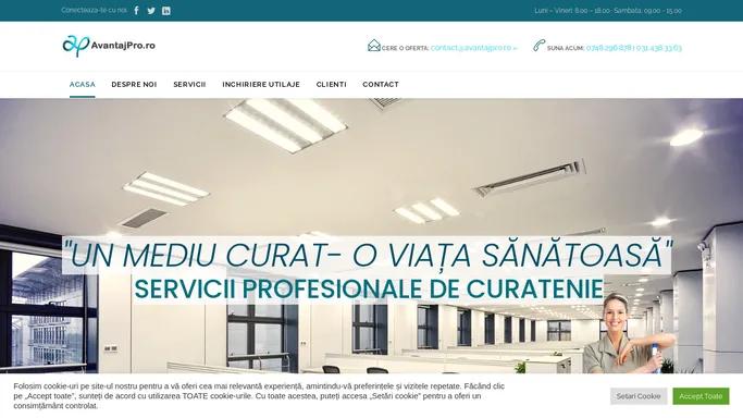 Servicii prefesionale de curatenie civila si industriala – AvantajPro