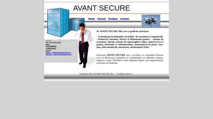 SC AVANT SECURE SRL - HOME