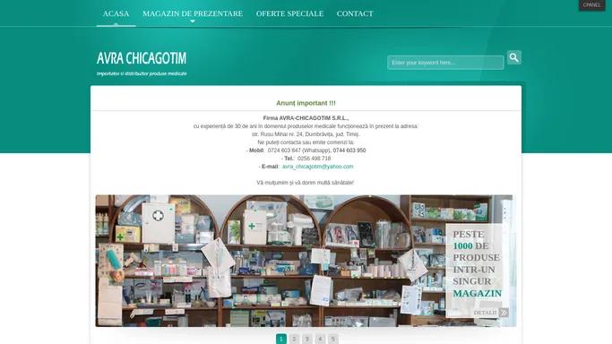 AVRACHICAGOTIM - importator si distribuitor produse medicale