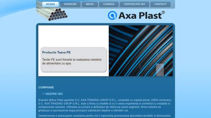 acasa - Axa Plast - Producator teava PPR, PVC, PE, PP