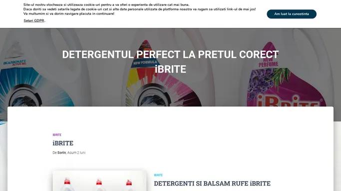 Detergenti Profesionali Bucuresti – DETERGENTUL PERFECT LA PRETUL CORECT iBRITE